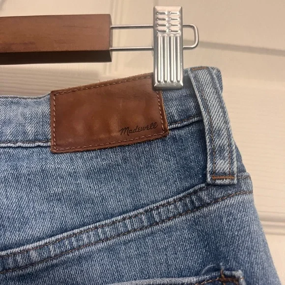 Madewell Distressed Blue Straight Leg Jeans - Picture 3 of 4